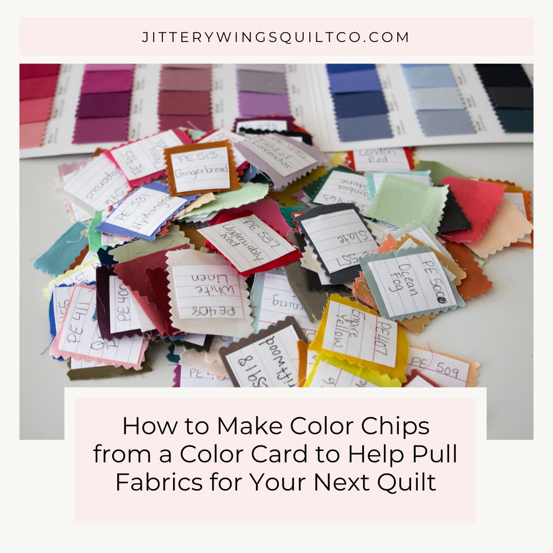 How to Make Color Chips from a Color Card to Help Pull Fabrics for Your Next Quilt
