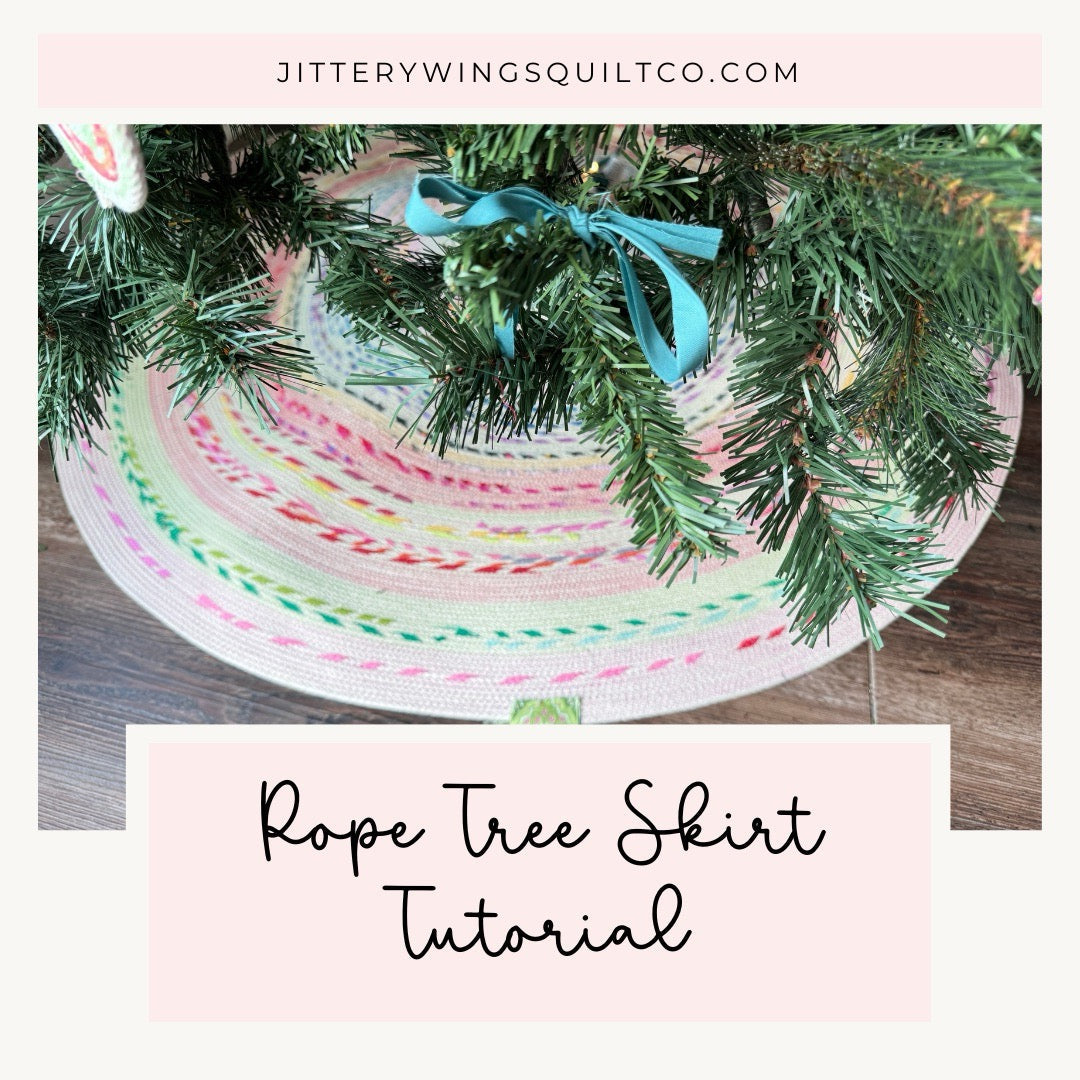 Make a Rope Christmas Tree Skirt and Matching Ornaments