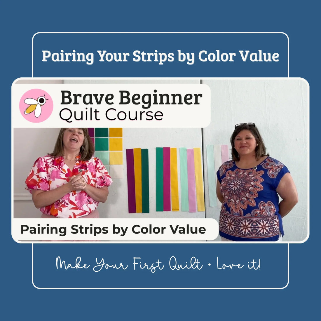 How to Pair Quilt Fabrics by Color Value (Brave Beginner Quilt Course)