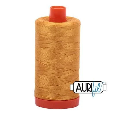 50wt Aurifil Orange Mustard #MK50-2140