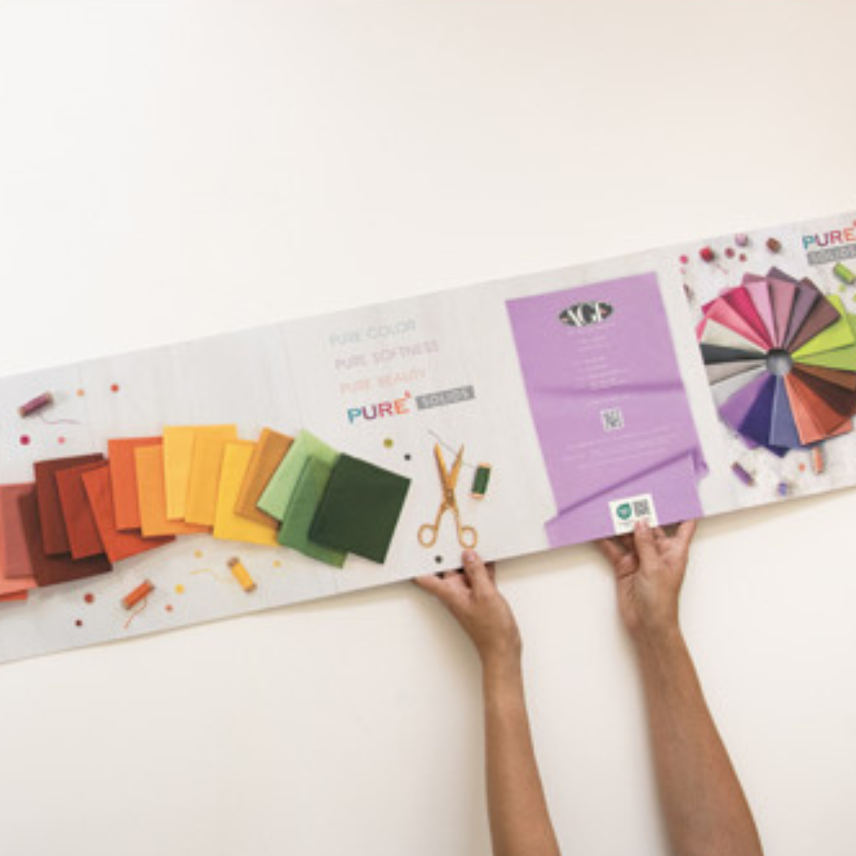 Art Gallery Fabrics Pure Solids Color Card with All 227 colors