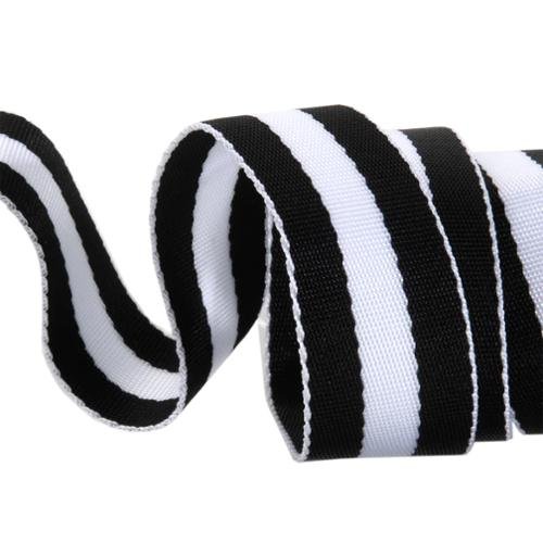 Tula Pink Webbing Tape 1.5" Wide Black and White Long (1 Yard Continuous Cuts)
