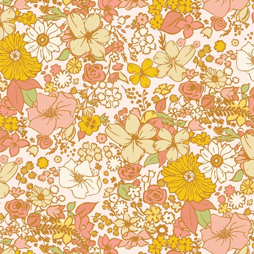 Fashion Scent Amber from Bloomcore Yellow Orange BLC11108 (1/2 Yard Cuts)