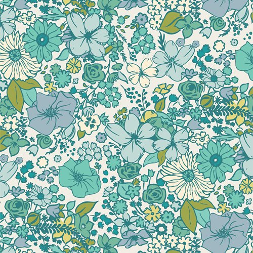 Fashion Scent Lagoon from Bloomcore Blue BLC31108 (1/2 Yard Cuts)