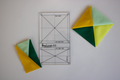 BeeLiner 3.5 trimming ruler, clear plastic with printed quilt block line markings.