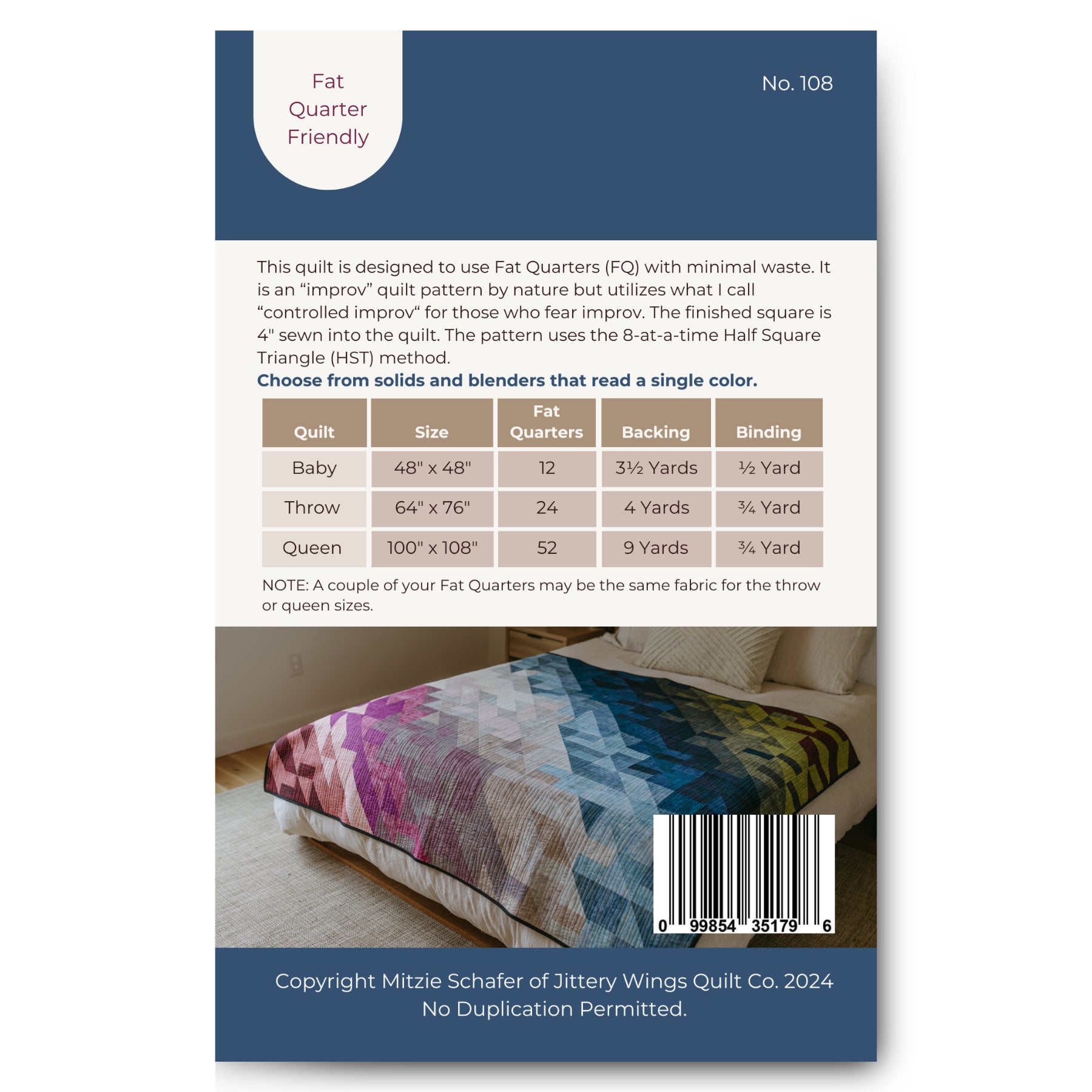 Caper Quilt Pattern - Printed Version