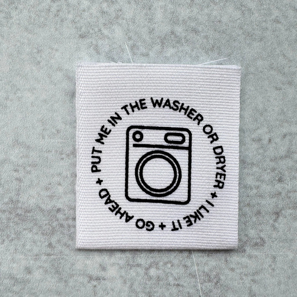Quilt Labels: Washer or Dryer Premium Woven Sew In Labels (3 Count)