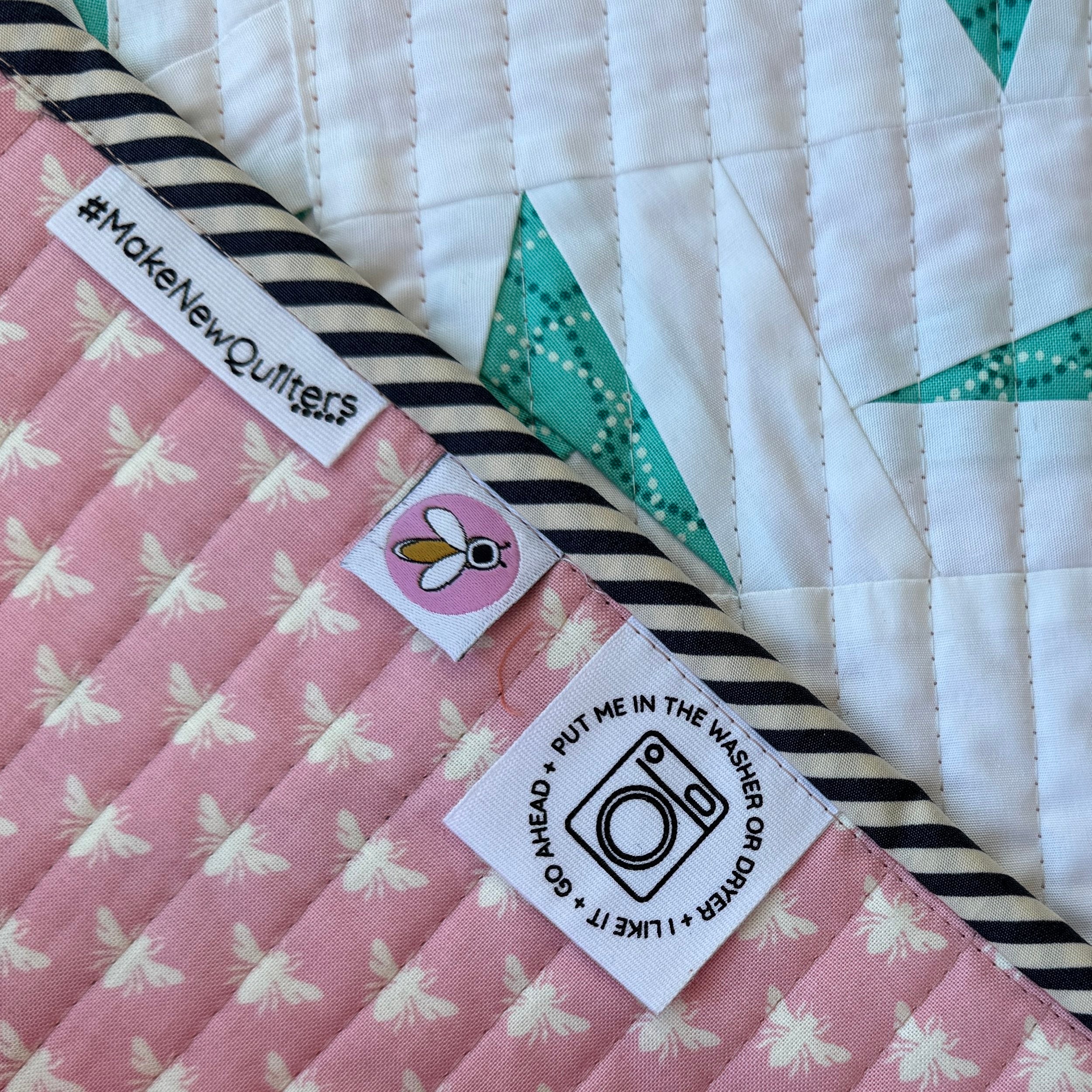 Quilt Labels: Washer or Dryer Premium Woven Sew In Labels (3 Count)