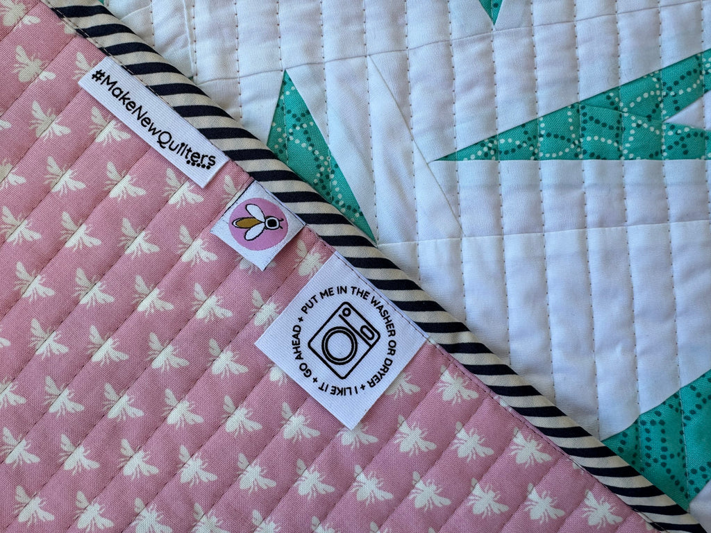 Quilt Labels: Washer or Dryer Premium Woven Sew In Labels (3 Count)