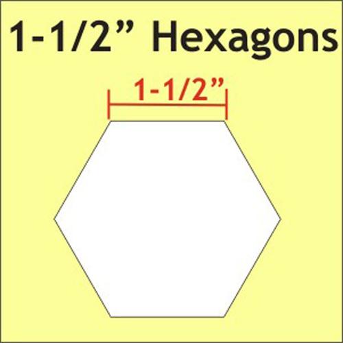 Hexagons 1 1/2" 300pcs HEX150L Paper Pieces#1