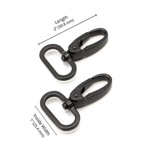 Swivel Hook 1" Black 2ct Patterns By Annie
