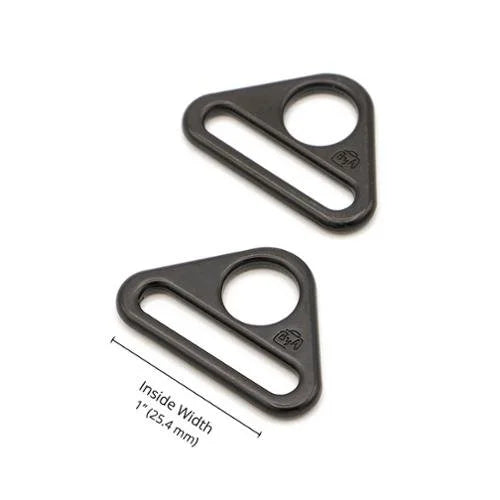 Triangle Ring Flat 1" Black 2ct Patterns By Annie