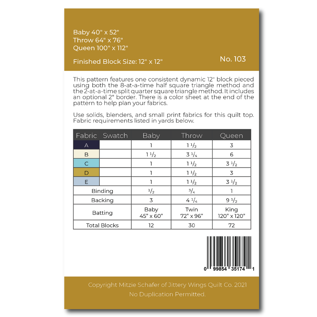 Revolve Quilt Pattern - Printed Version