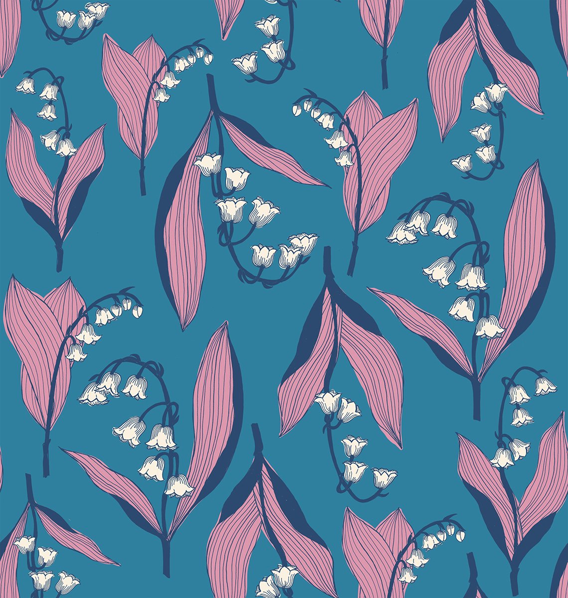 Verbena by Jen Hewett of Ruby Star Society for Moda Fabrics - RS6032 13 - Chambray Lily Valley (1/2 Yard Cuts)