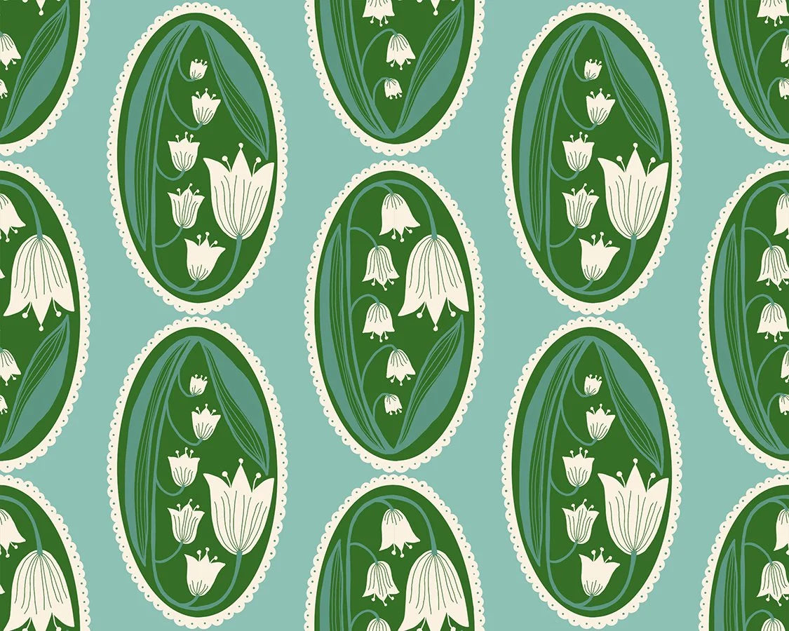 Endpaper Water Lily of the Valley Cameo RS6042 14 Ruby Star Society (1/2 Yard Cuts)