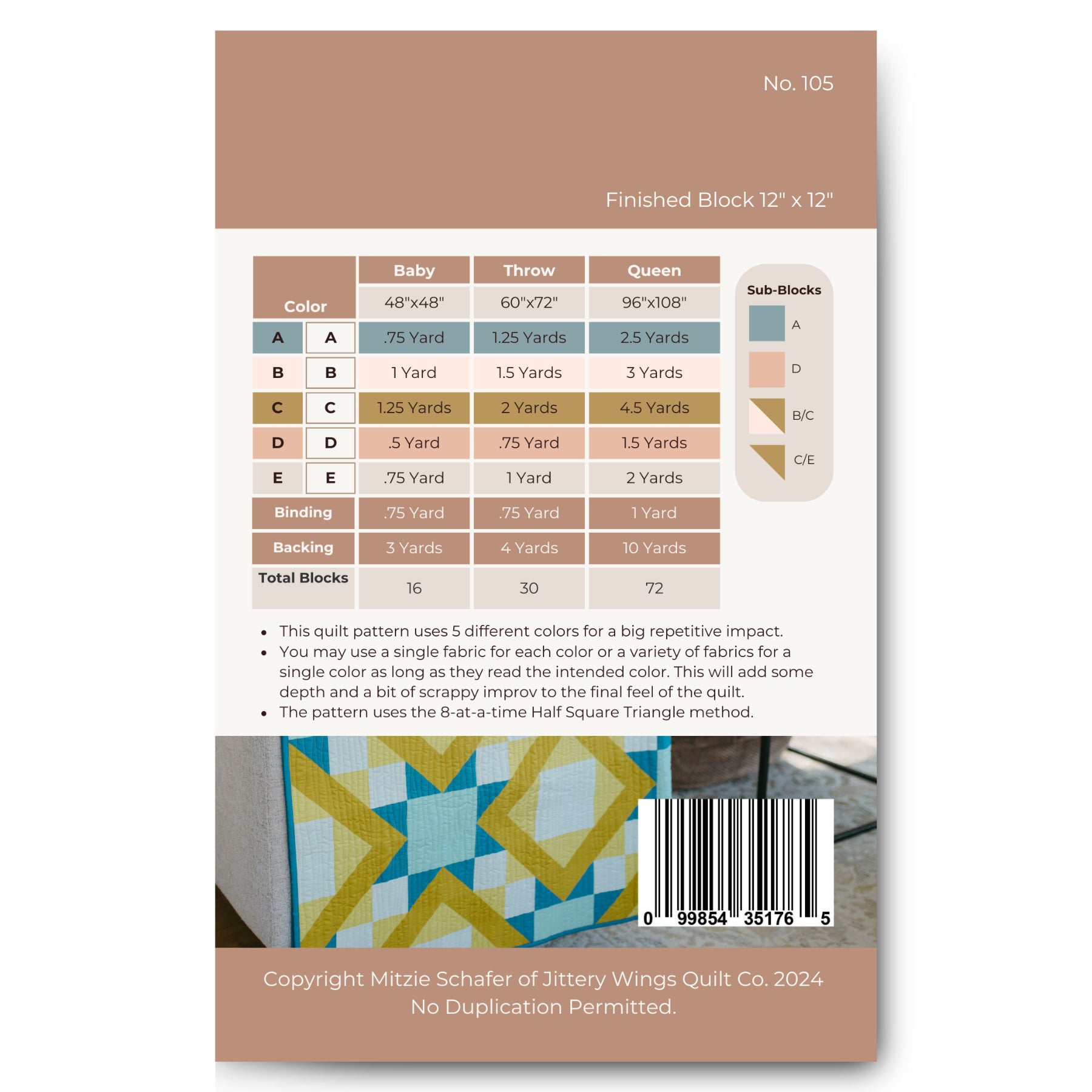 Relentless Quilt Pattern - PDF Download